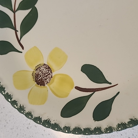 Blue Ridge Southern Potteries Hand painted flower plate - Picture 2 of 7